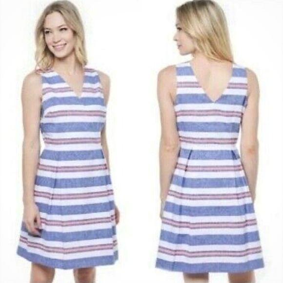 Vineyard Vines St. Jean Stripe Linen Dress - Picture 1 of 12